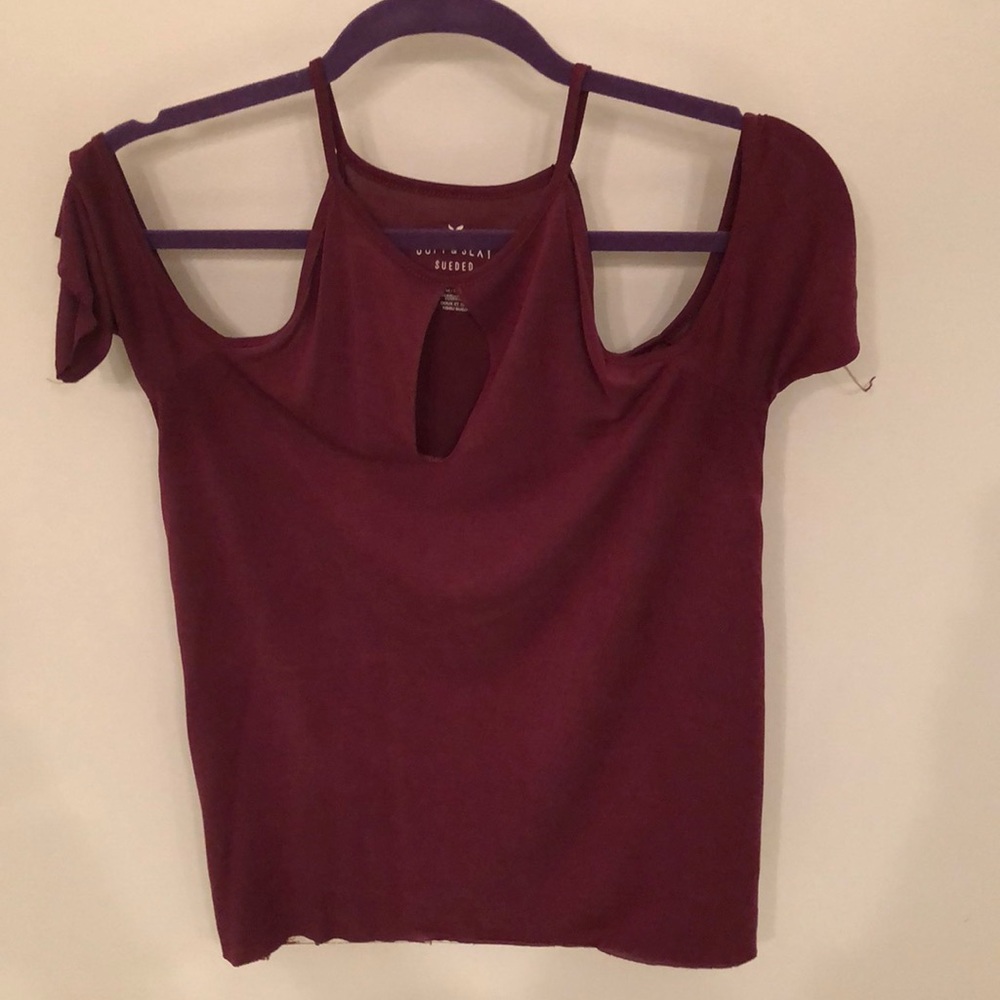 American Eagle Soft and Sexy Cold Shoulder Top